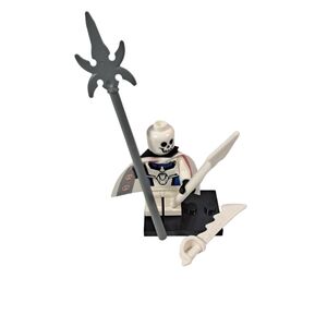 Lego Ninjago Mini Figurine Black White Swords Cape Base